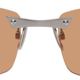 ACNE STUDIOS Lentes Rectangulares 'Plateados'