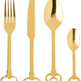 SELETTI Set de Cubiertos Dorados Keytlery